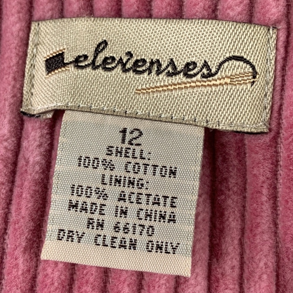 Anthropologie Elevenses Dusty Rose Pink Wide Wale Corduroy Jacket Blazer Coat - Picture 6 of 9